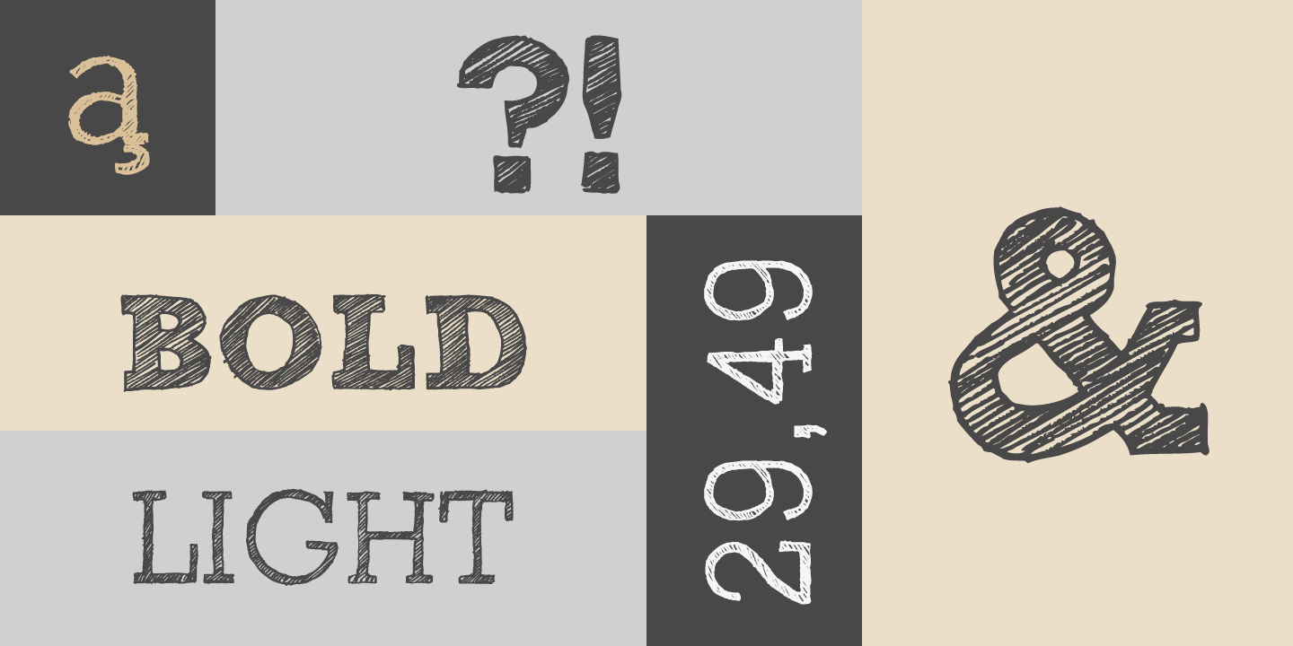 Sketch Block Bold Font preview